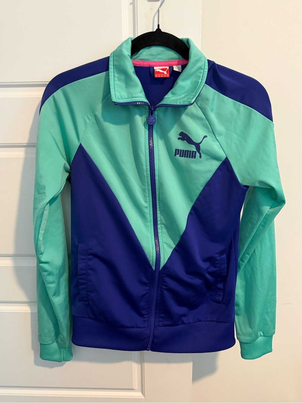 PUMA Track Jacket ’87 Aqua Purple Colorblock Women’s Medium
